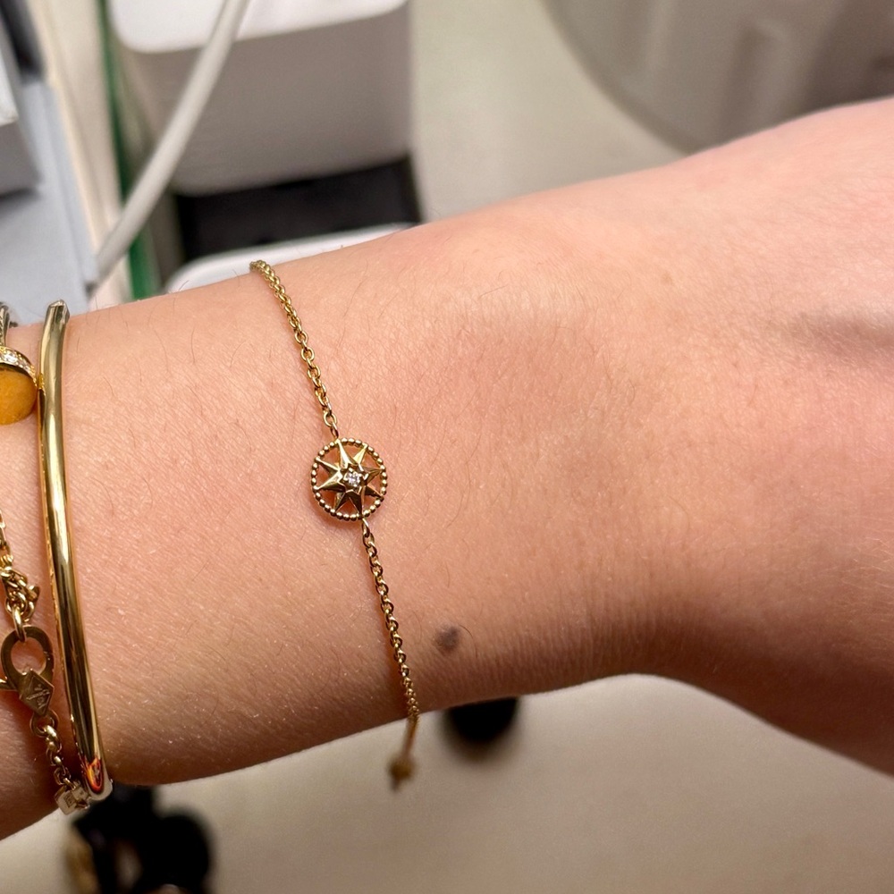 Christian Dior 18K Gold Diamond XS Rose Des Vents Bracelet - Picture 5 of 8